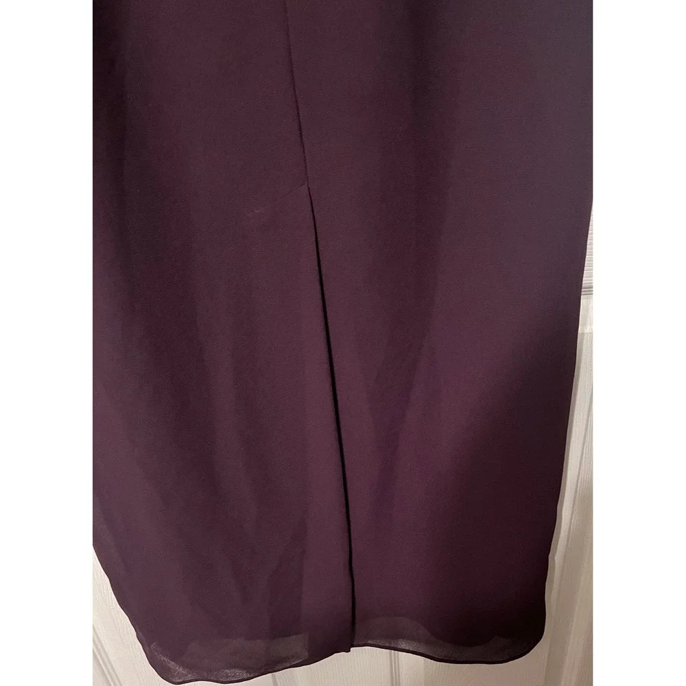 RM Richards Karen Kwong Womens 14 Plum Purple Beaded Jacket Dress Set Wedding